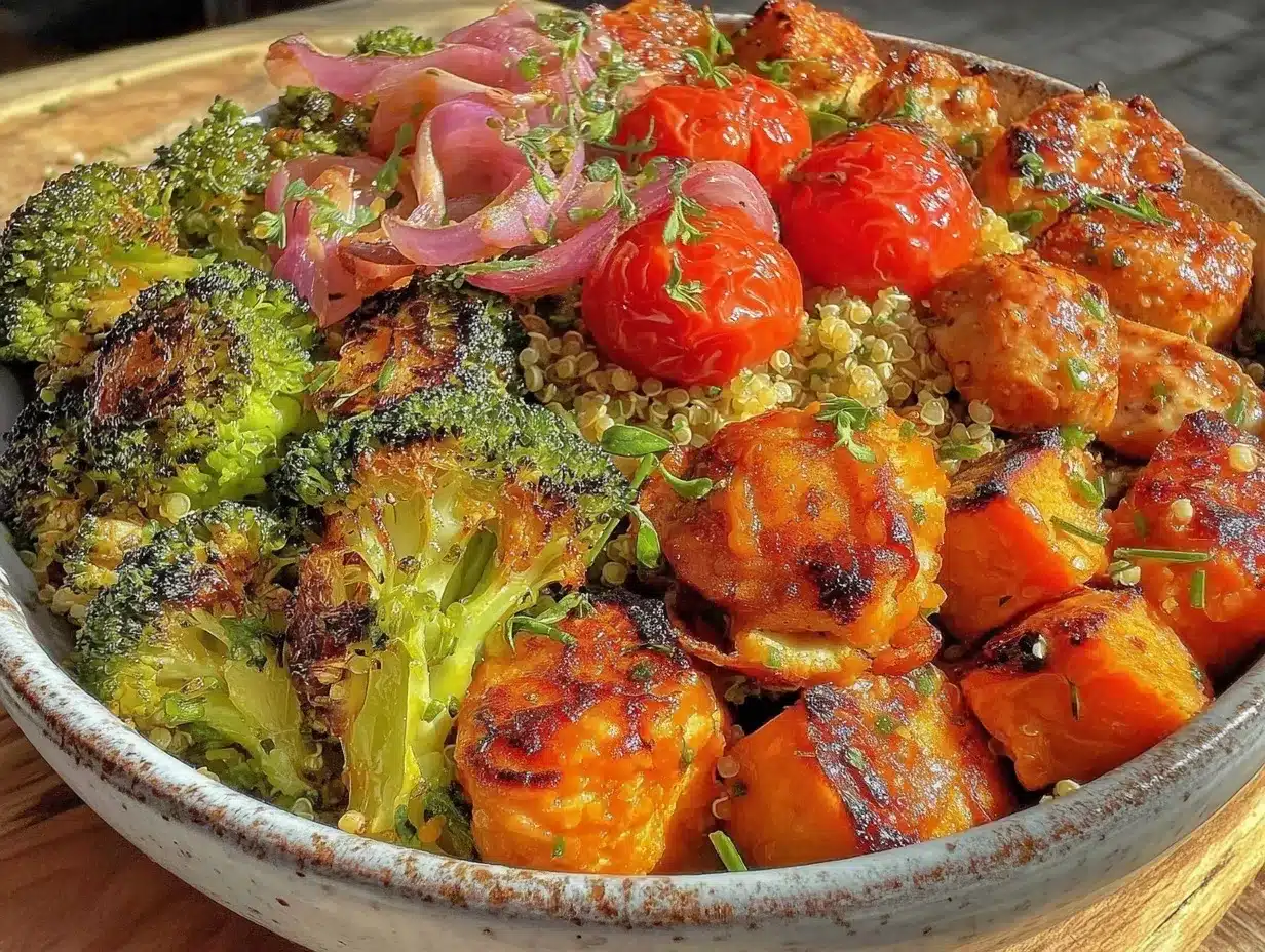 healthy 5-ingredient dinner bowl preparation steps