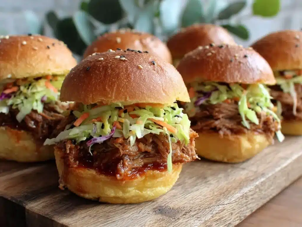 honey sriracha pulled pork sliders - featured image