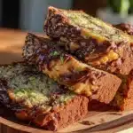 moist banana zucchini bread with chocolate swirl - featured image