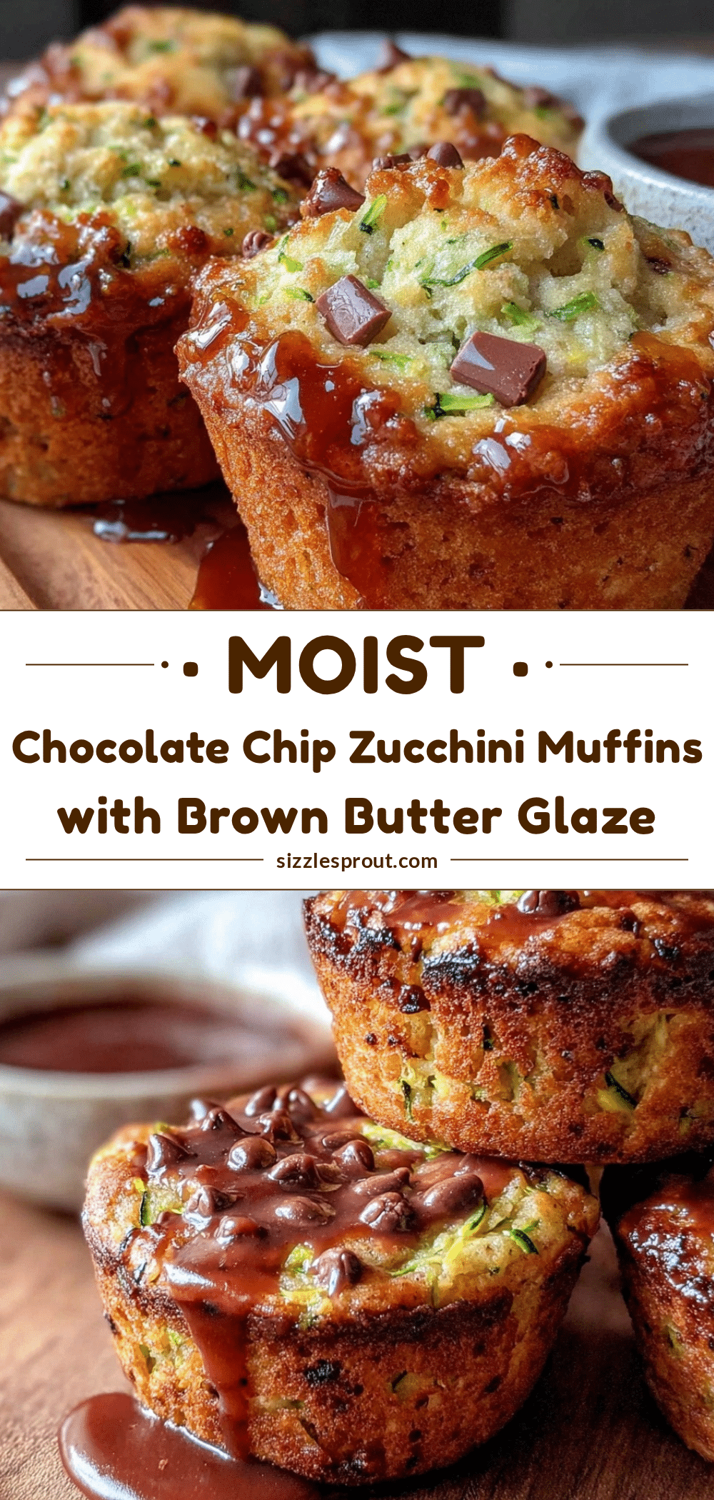 moist chocolate chip zucchini muffins recipe