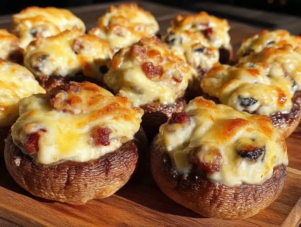 mummy stuffed mushrooms - featured image