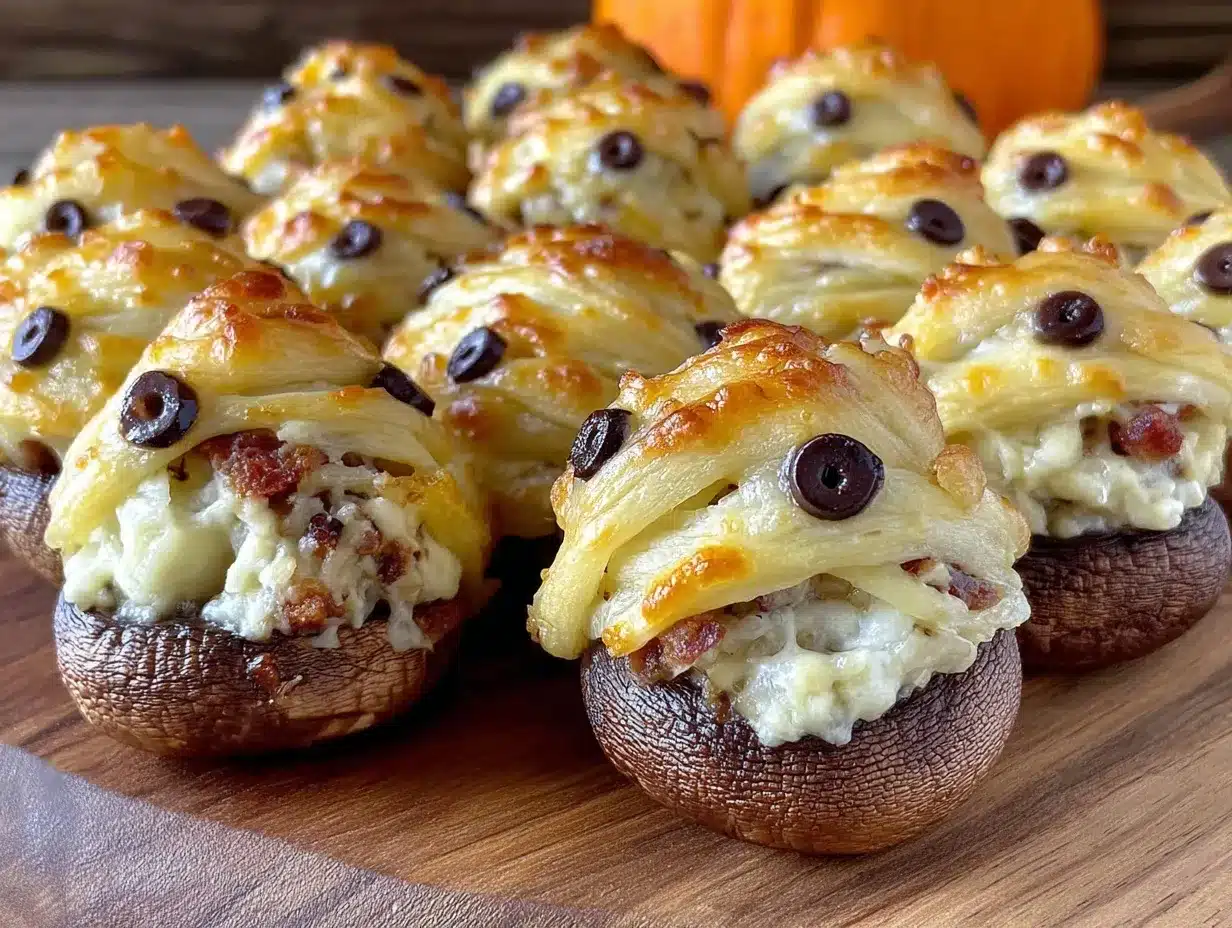 mummy stuffed mushrooms preparation steps