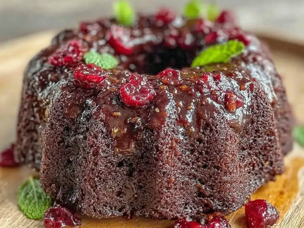poison apple black velvet bundt cake - featured image