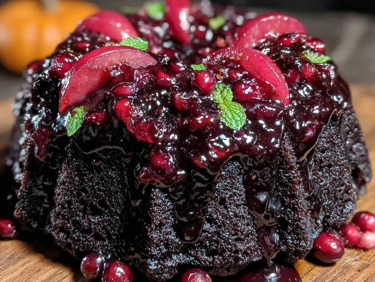 poison apple black velvet bundt cake preparation steps