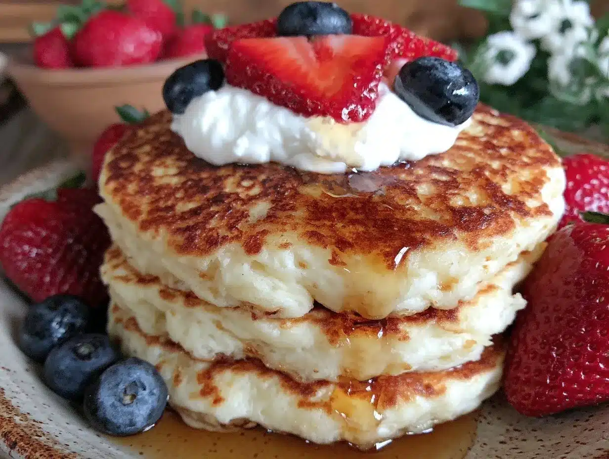 protein pancakes with Greek yogurt preparation steps