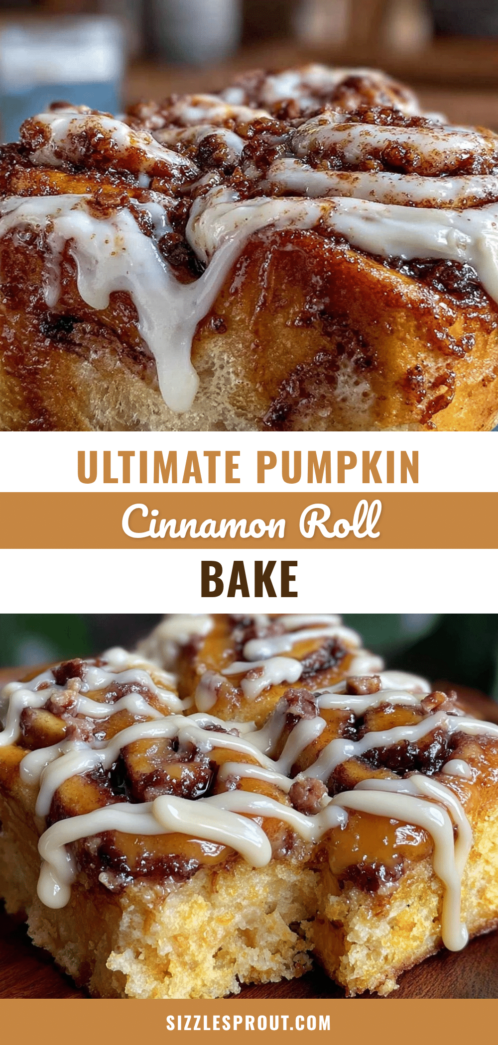 pumpkin cinnamon roll bake recipe