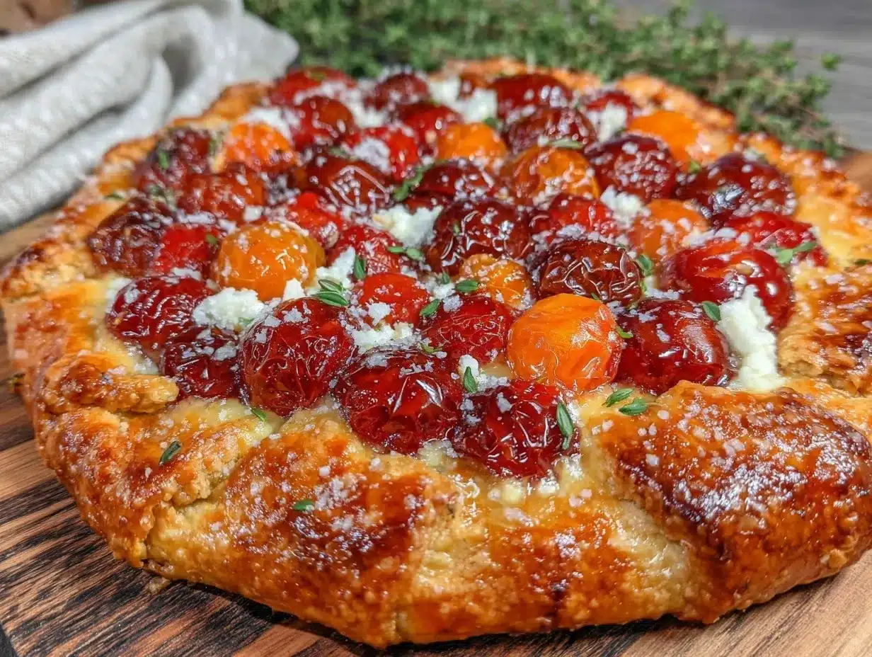 roasted cherry tomato galette preparation steps