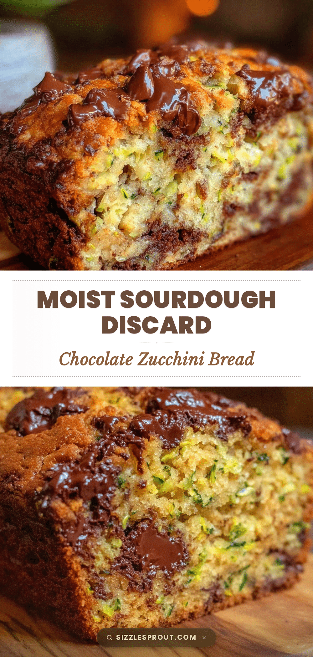 sourdough discard chocolate zucchini bread recipe