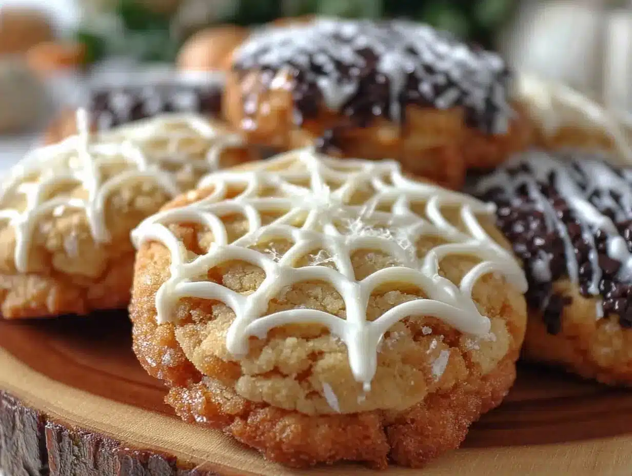 spider web pumpkin sugar cookies preparation steps