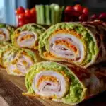 turkey avocado pinwheel wraps - featured image