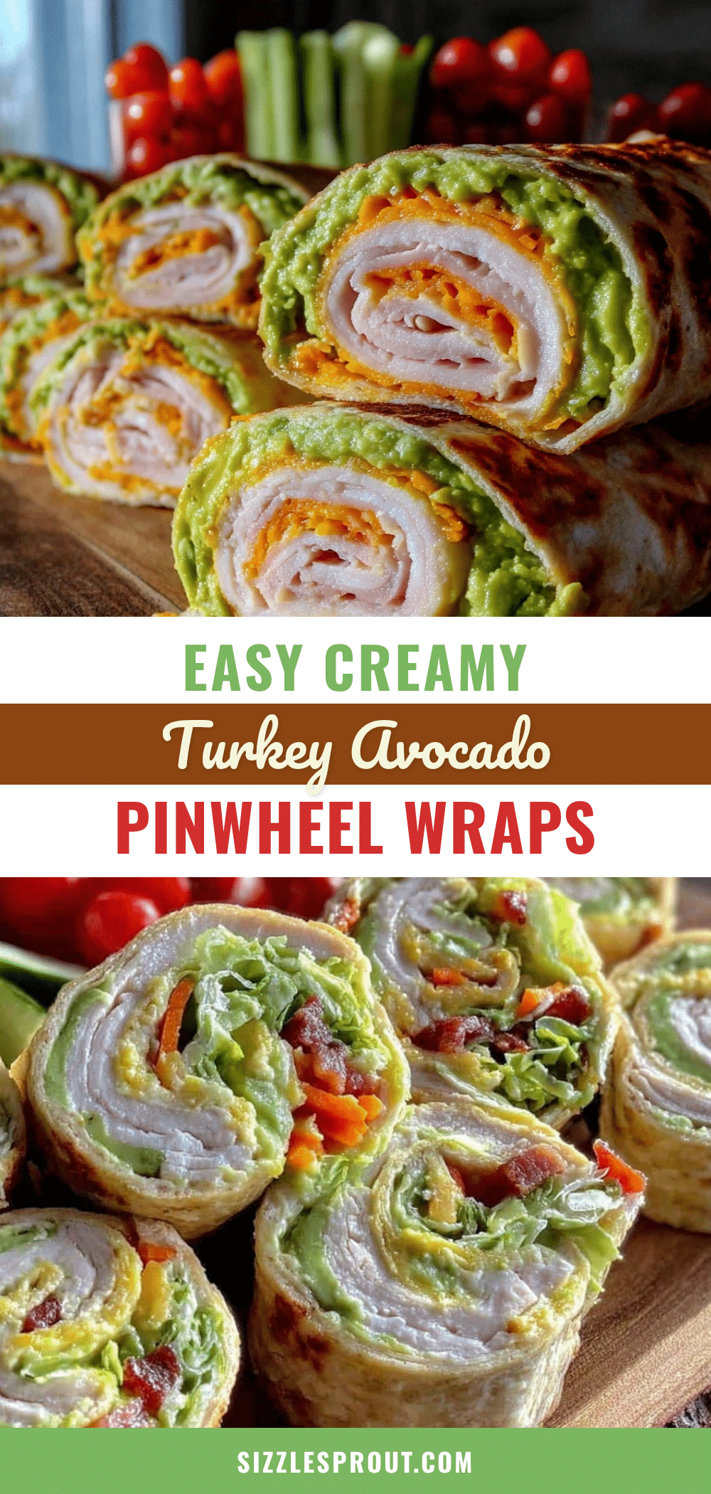 turkey avocado pinwheel wraps recipe