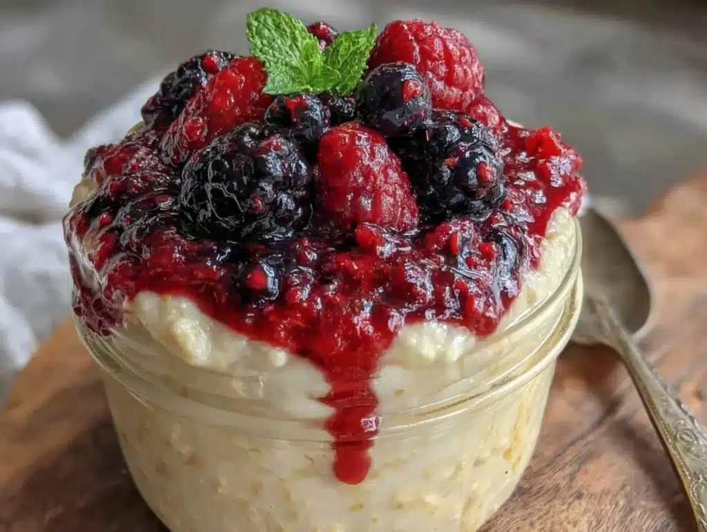 vanilla bean overnight oats - featured image