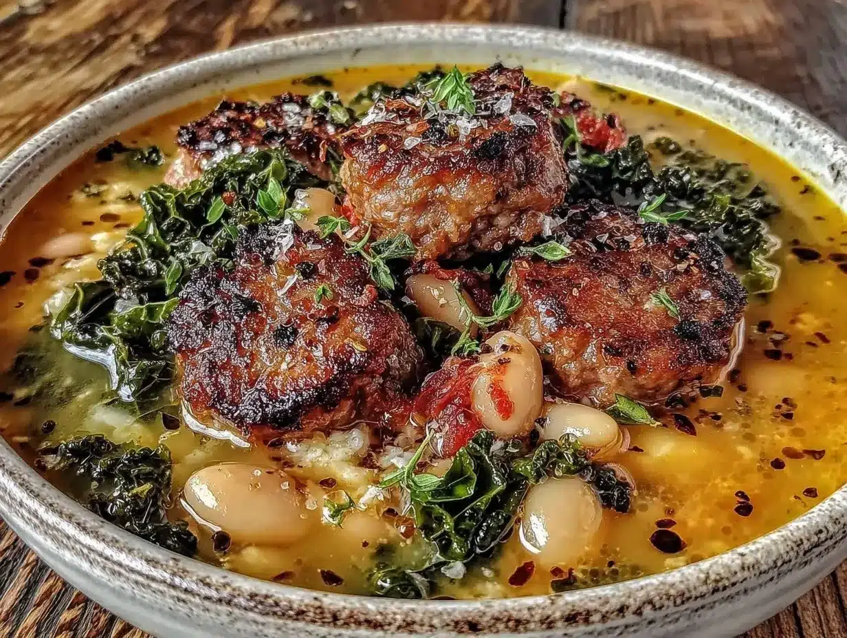 white bean kale sausage soup preparation steps