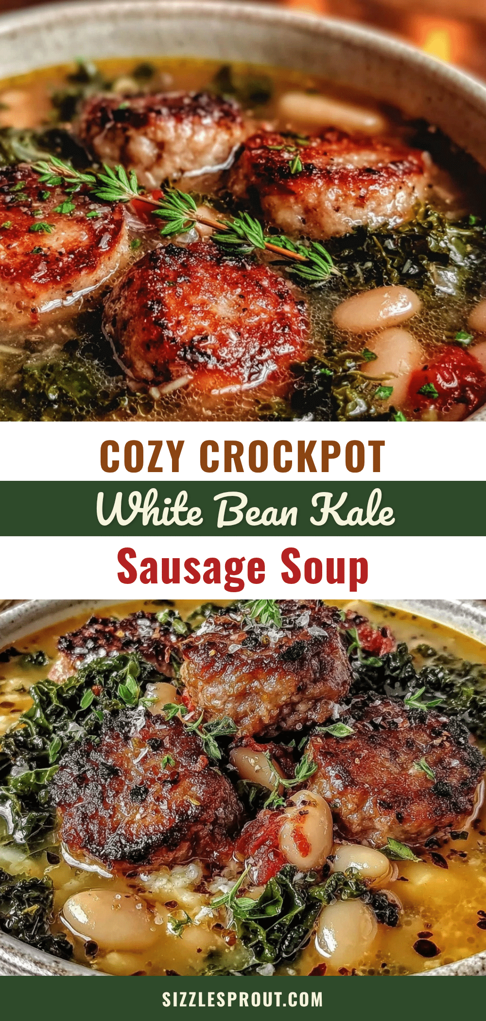 white bean kale sausage soup recipe