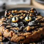 black cat Halloween cookie cake - featured image