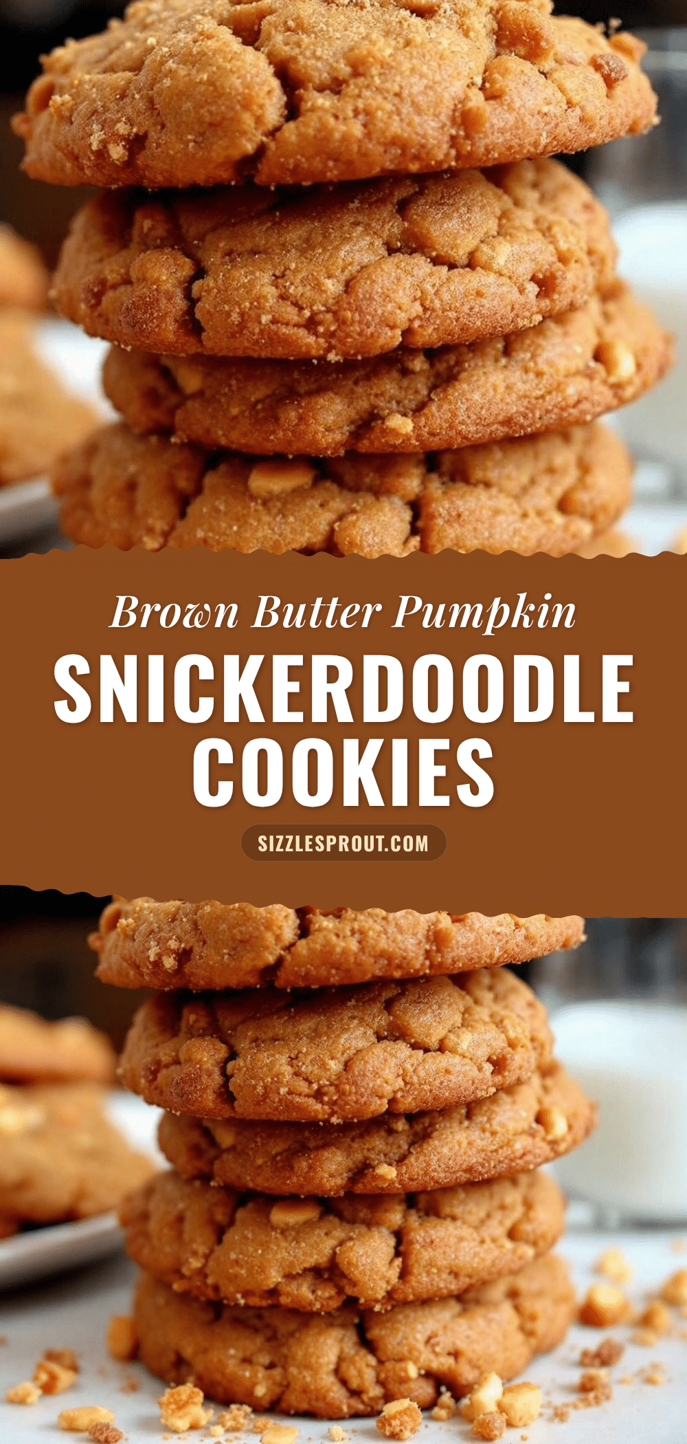brown butter pumpkin snickerdoodle cookies recipe
