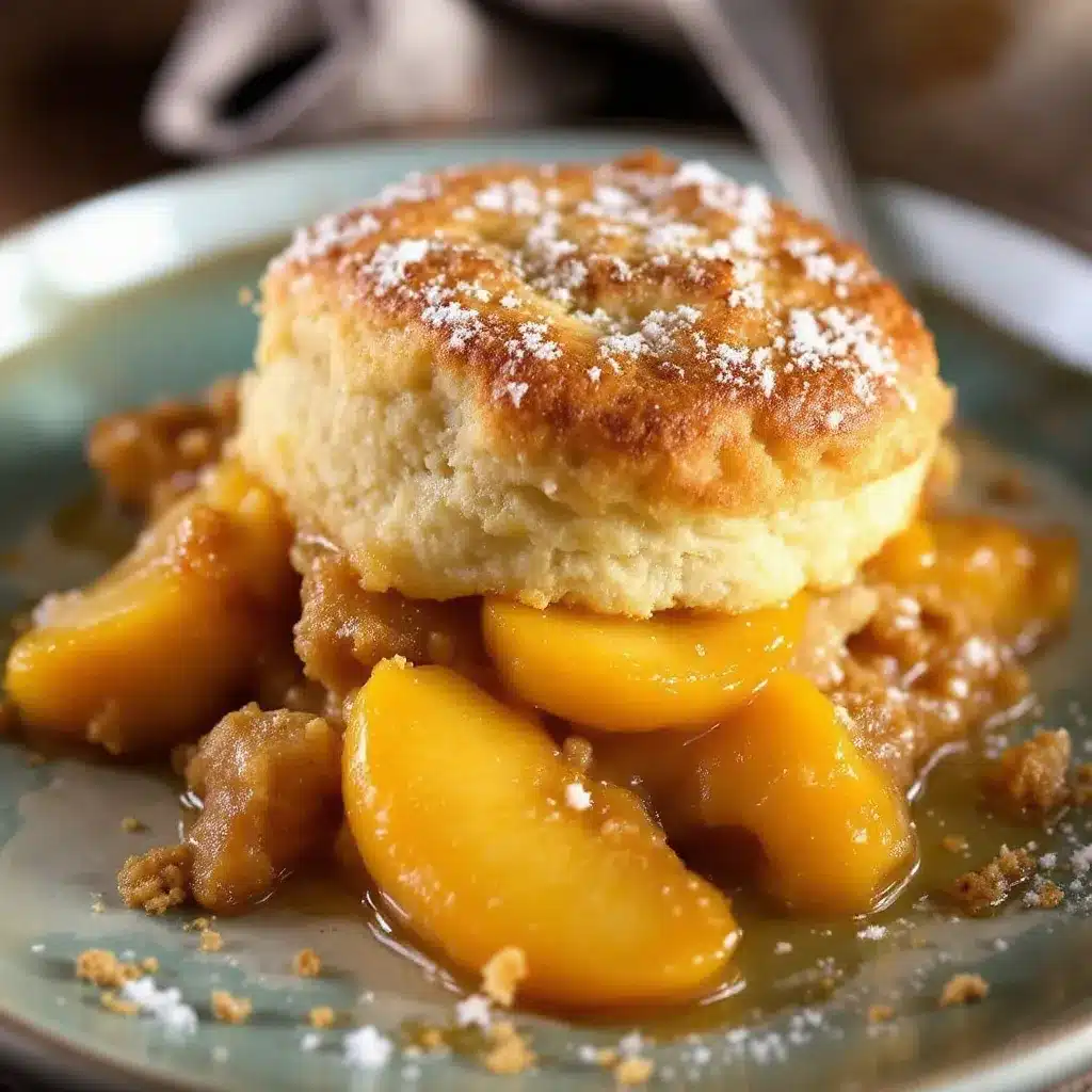 classic southern peach cobbler with buttermilk biscuits preparation steps