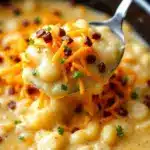 creamy crockpot loaded baked potato soup - featured image