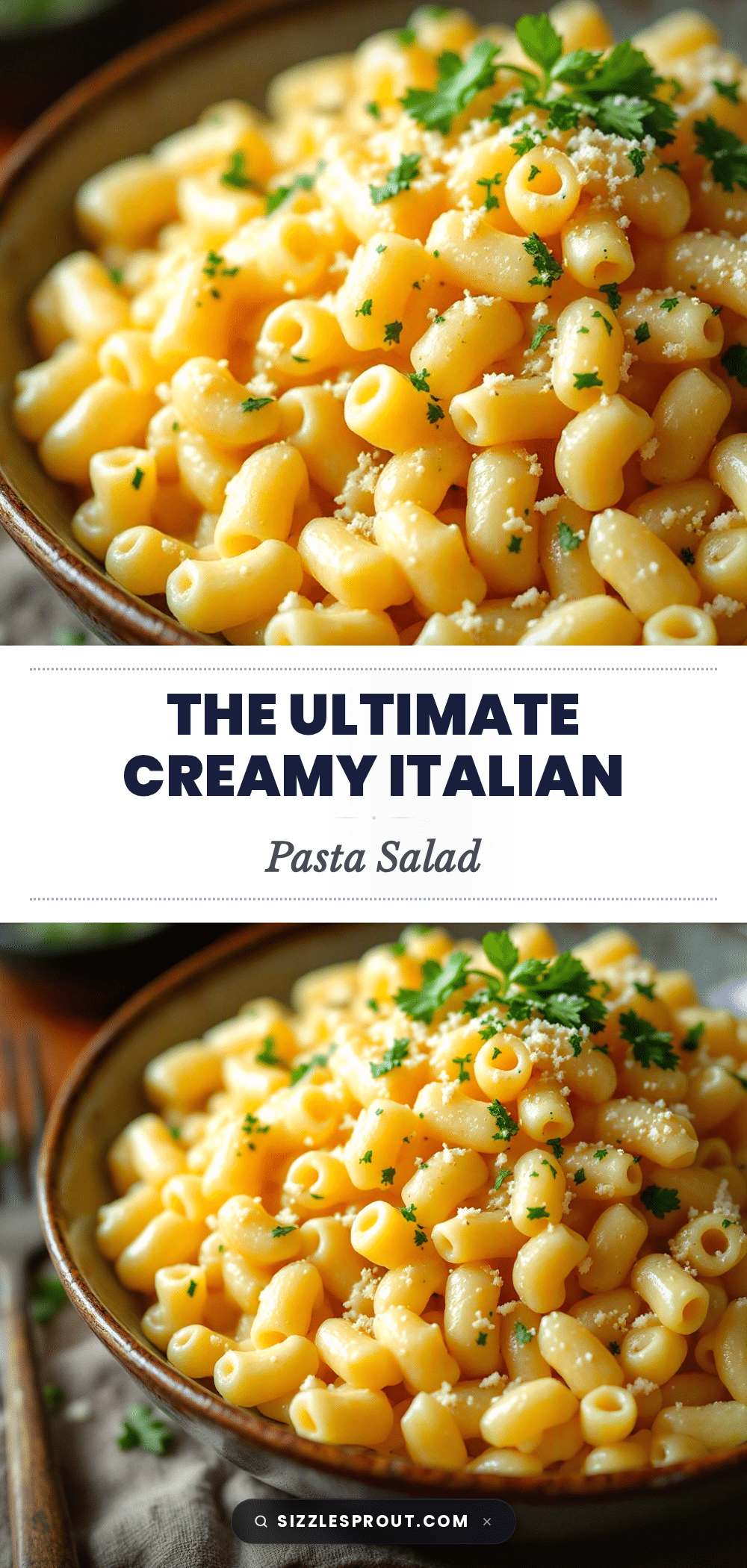 creamy macaroni pasta salad with Italian dressing recipe