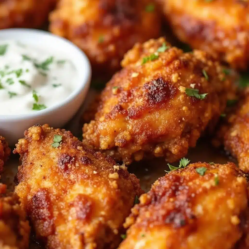 crispy baked chicken wings - featured image