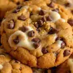 fluffy pumpkin chocolate chip cookies with cream cheese icing - featured image
