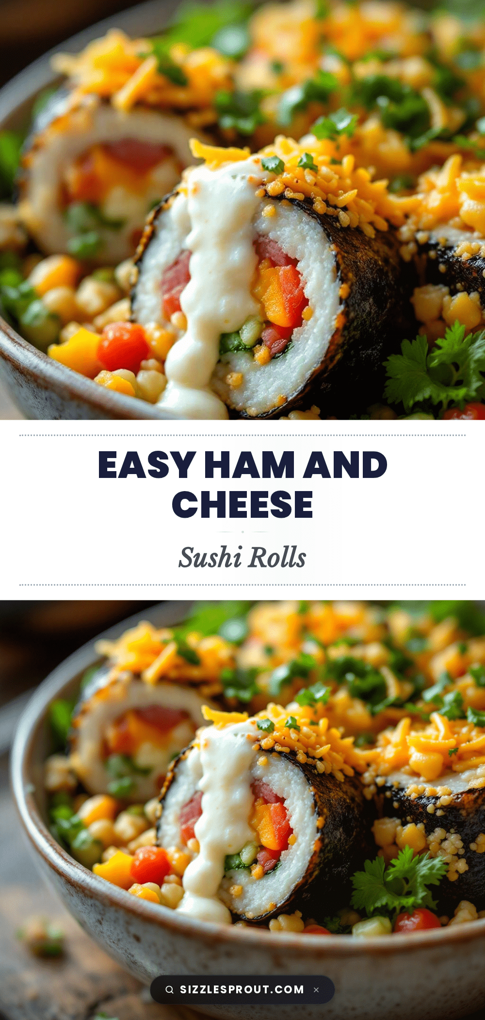 ham and cheese sushi rolls recipe