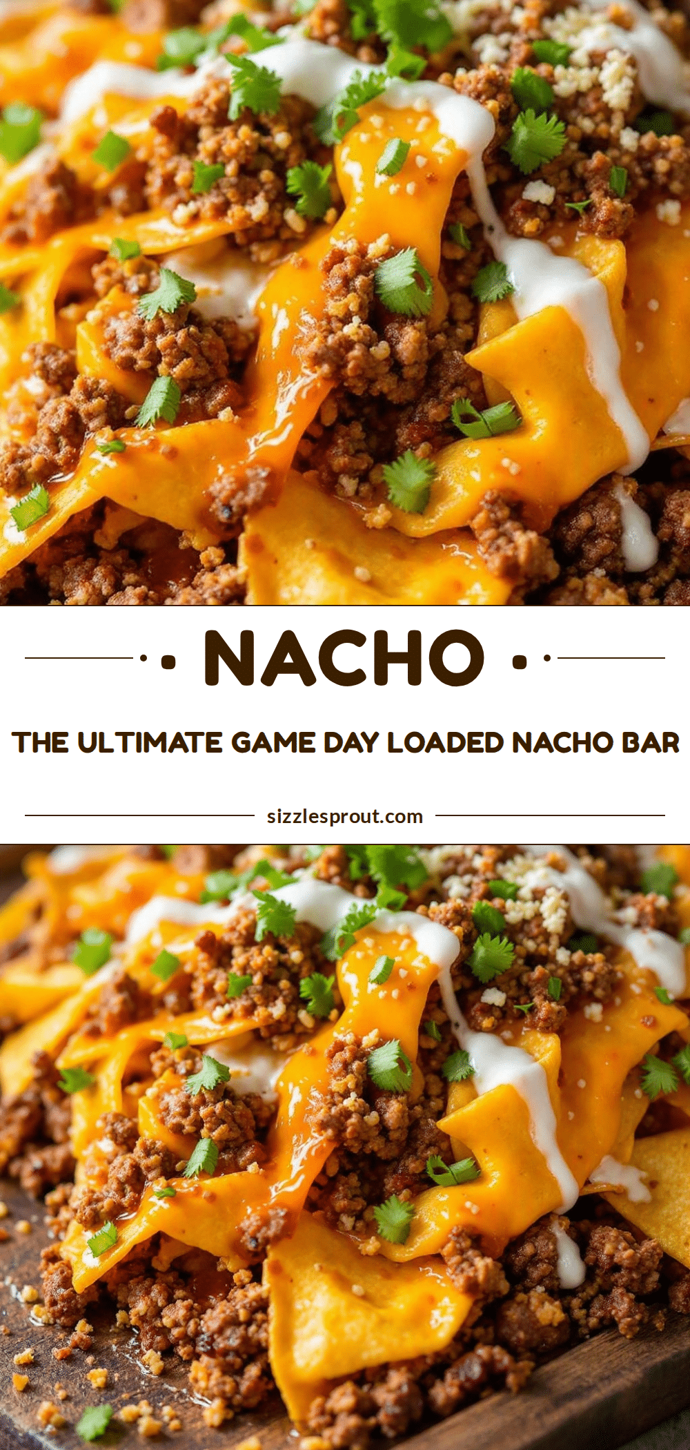 loaded nacho bar with ground beef recipe