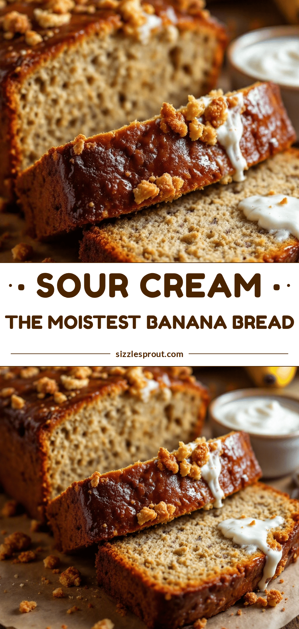 moist banana bread with sour cream recipe