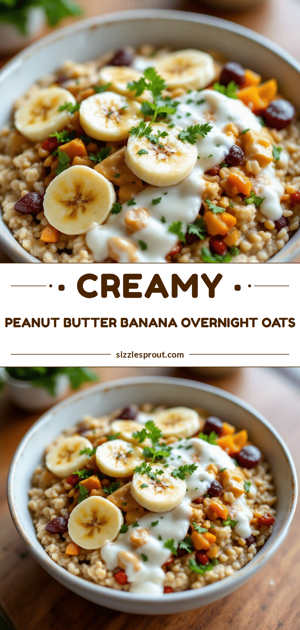 peanut butter banana overnight oats recipe