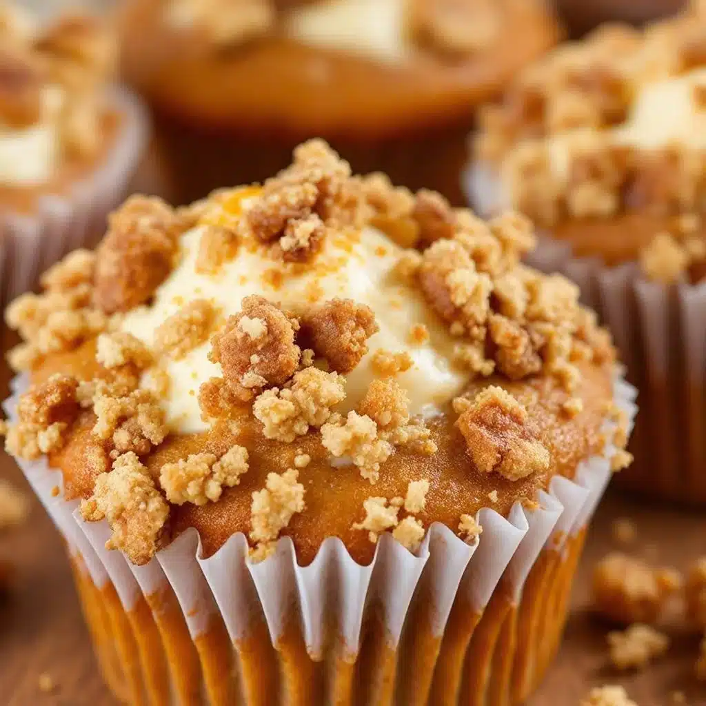 pumpkin cream cheese muffins - featured image