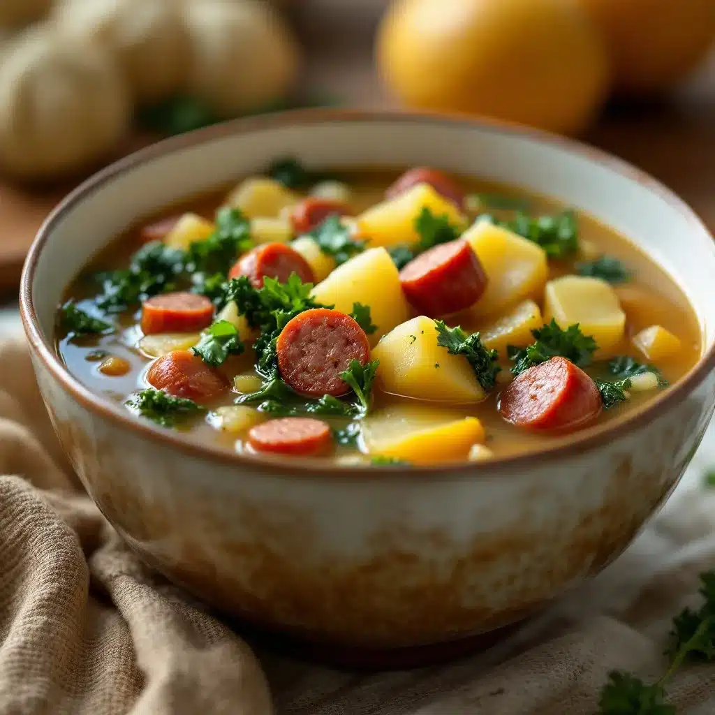 sausage and potato soup preparation steps