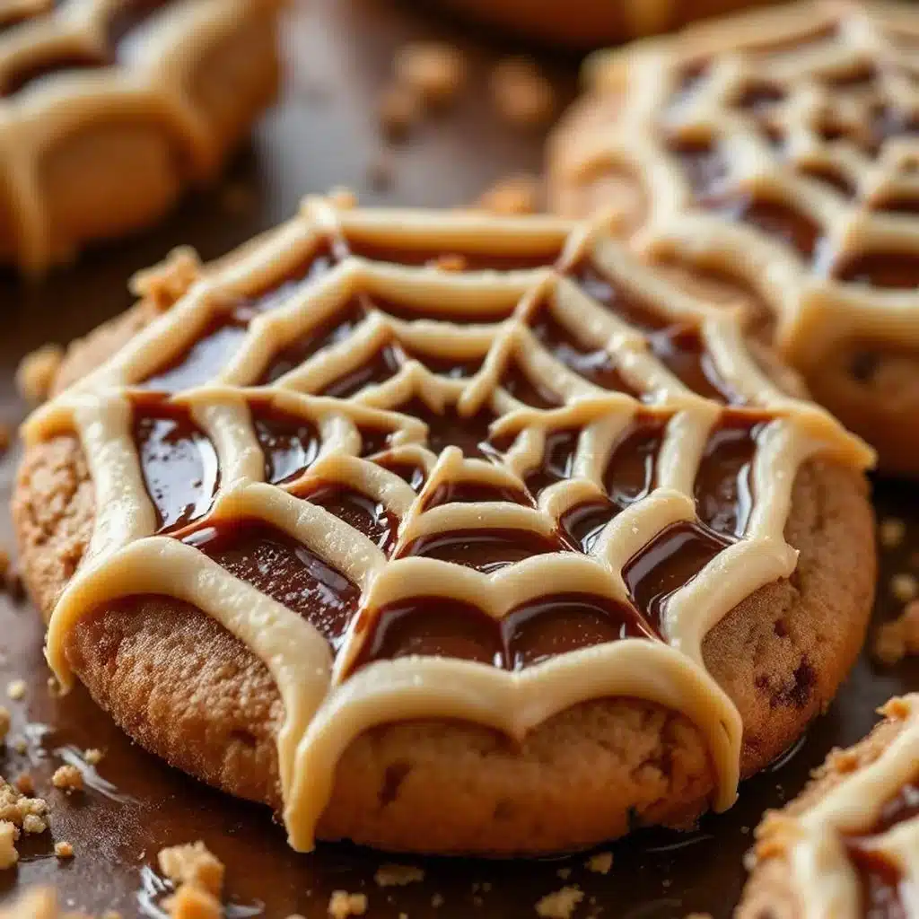 spiderweb halloween sugar cookies - featured image