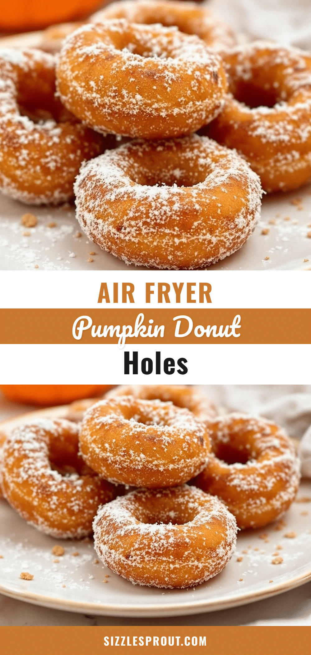 air fryer pumpkin donut holes recipe