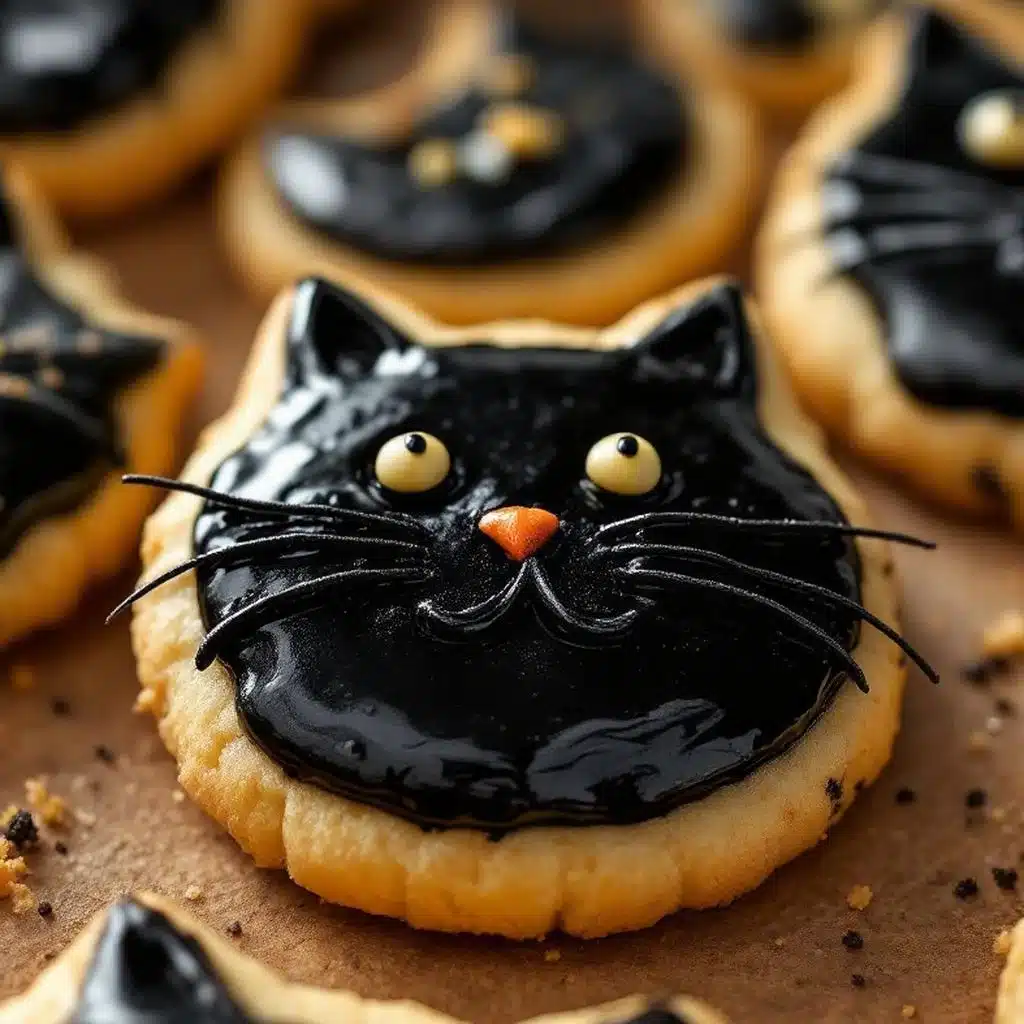 black cat halloween sugar cookies - featured image