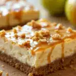 caramel apple cheesecake bars - featured image