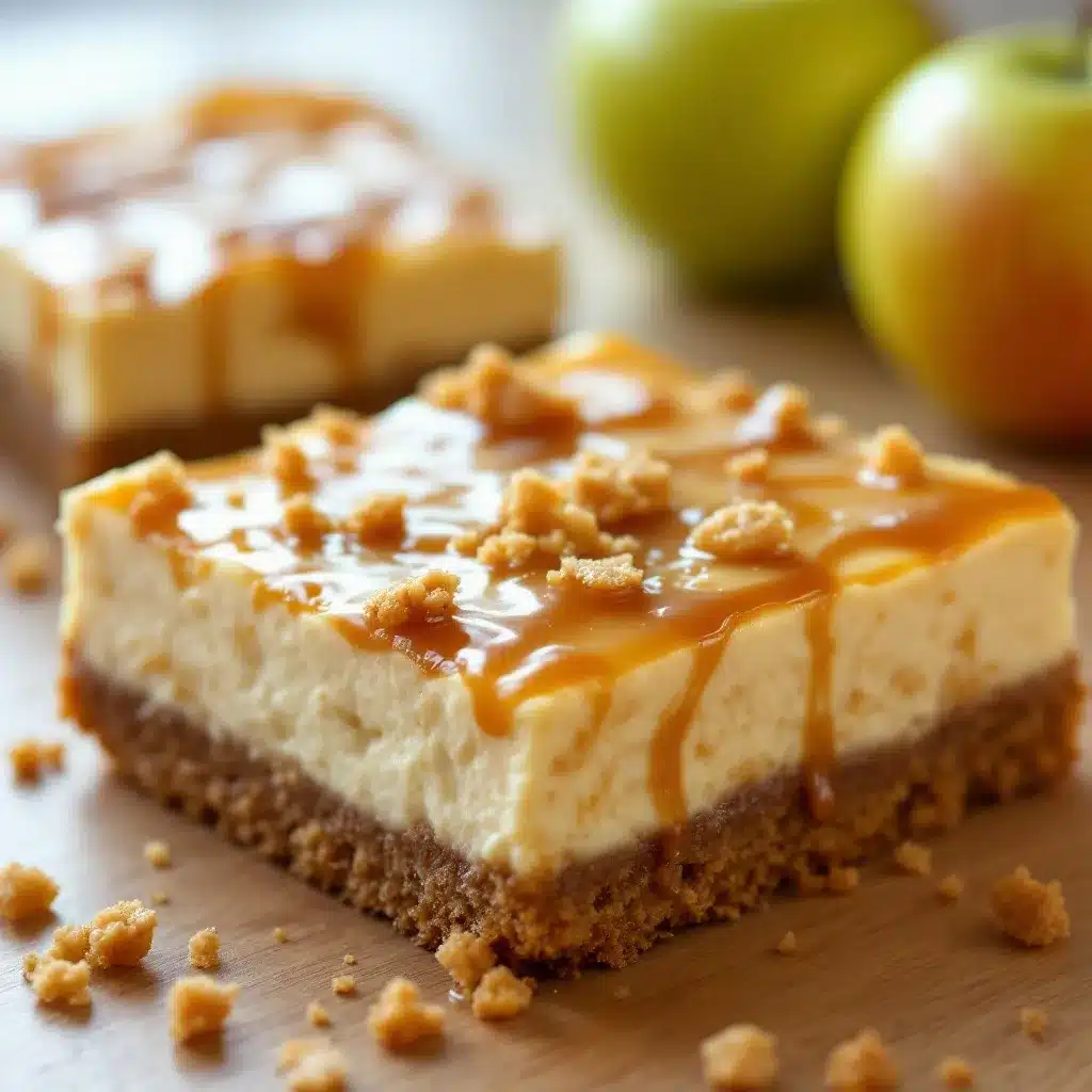 caramel apple cheesecake bars preparation steps
