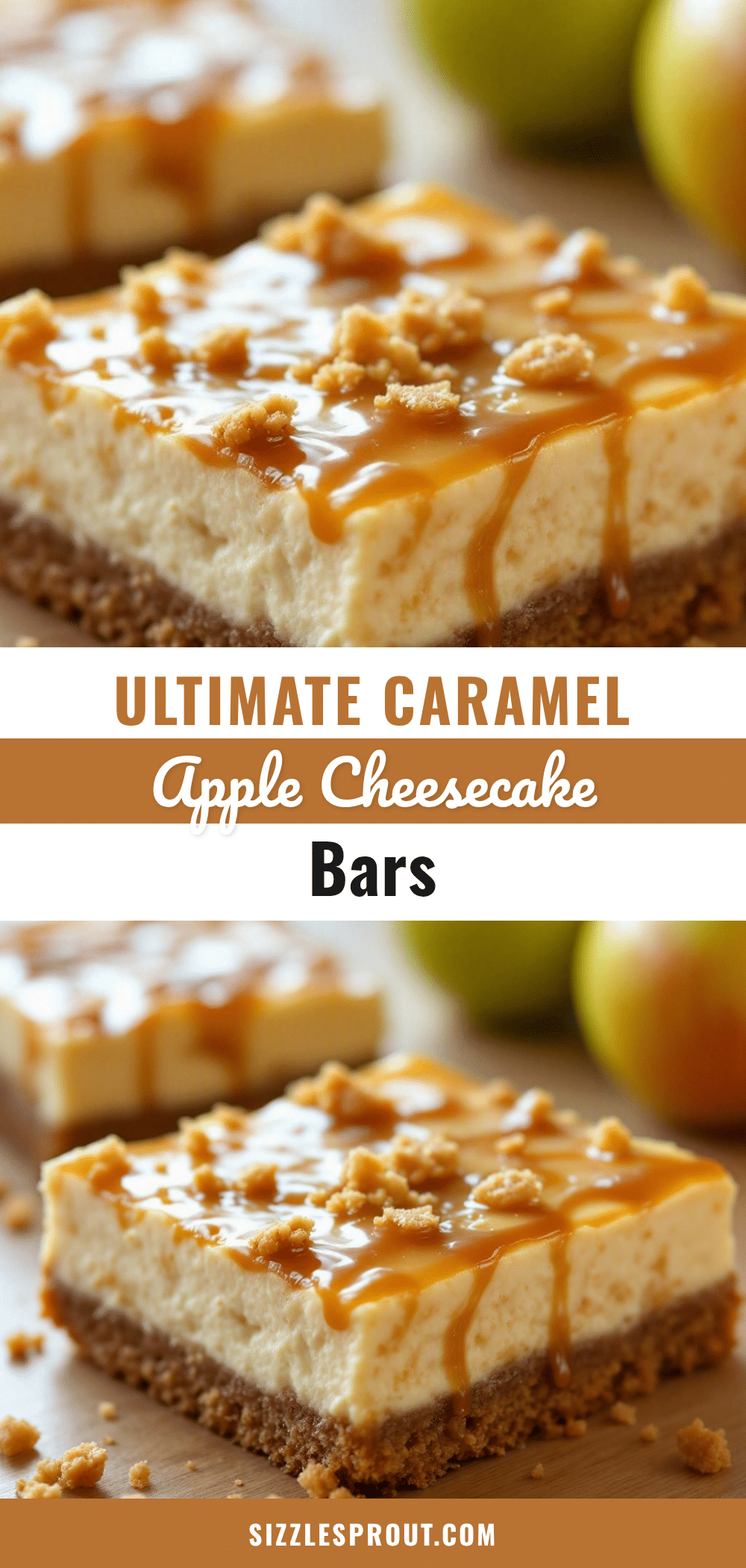 caramel apple cheesecake bars recipe