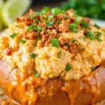 cheesy buffalo chicken bread bowl - featured image