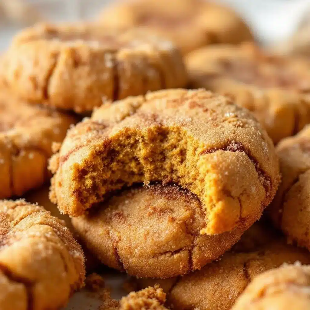 chewy pumpkin snickerdoodle cookies - featured image