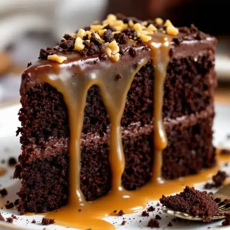 chocolate birthday cake with salted caramel - featured image