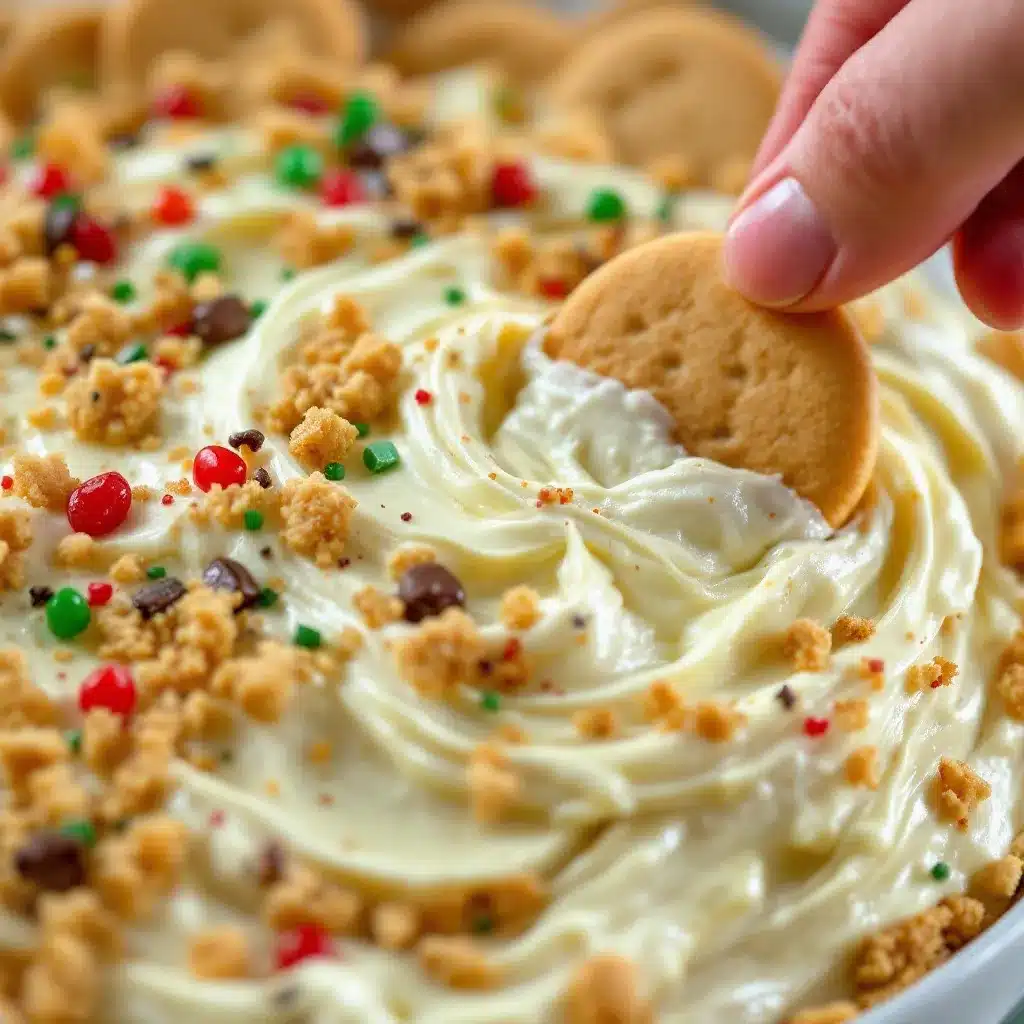 Christmas Tree Cake Dip preparation steps