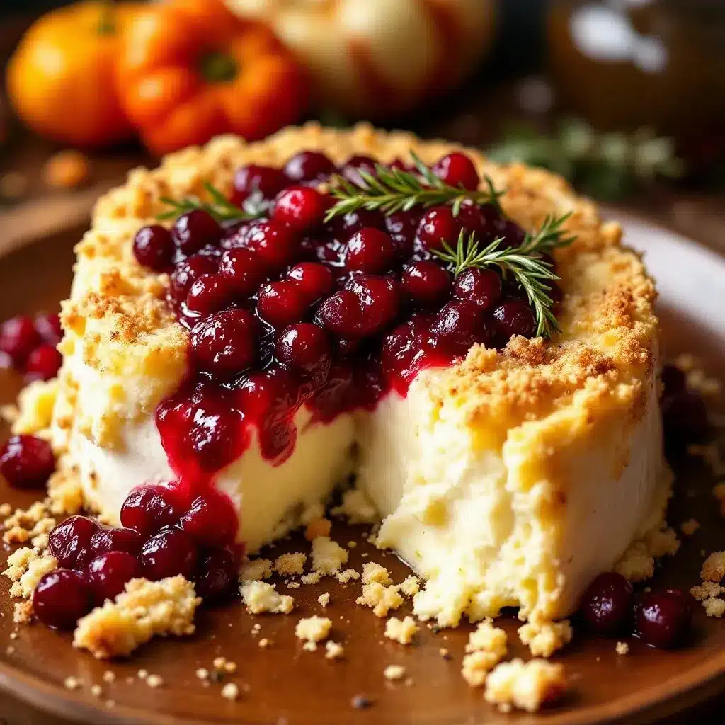 creamy baked brie with cranberry compote preparation steps