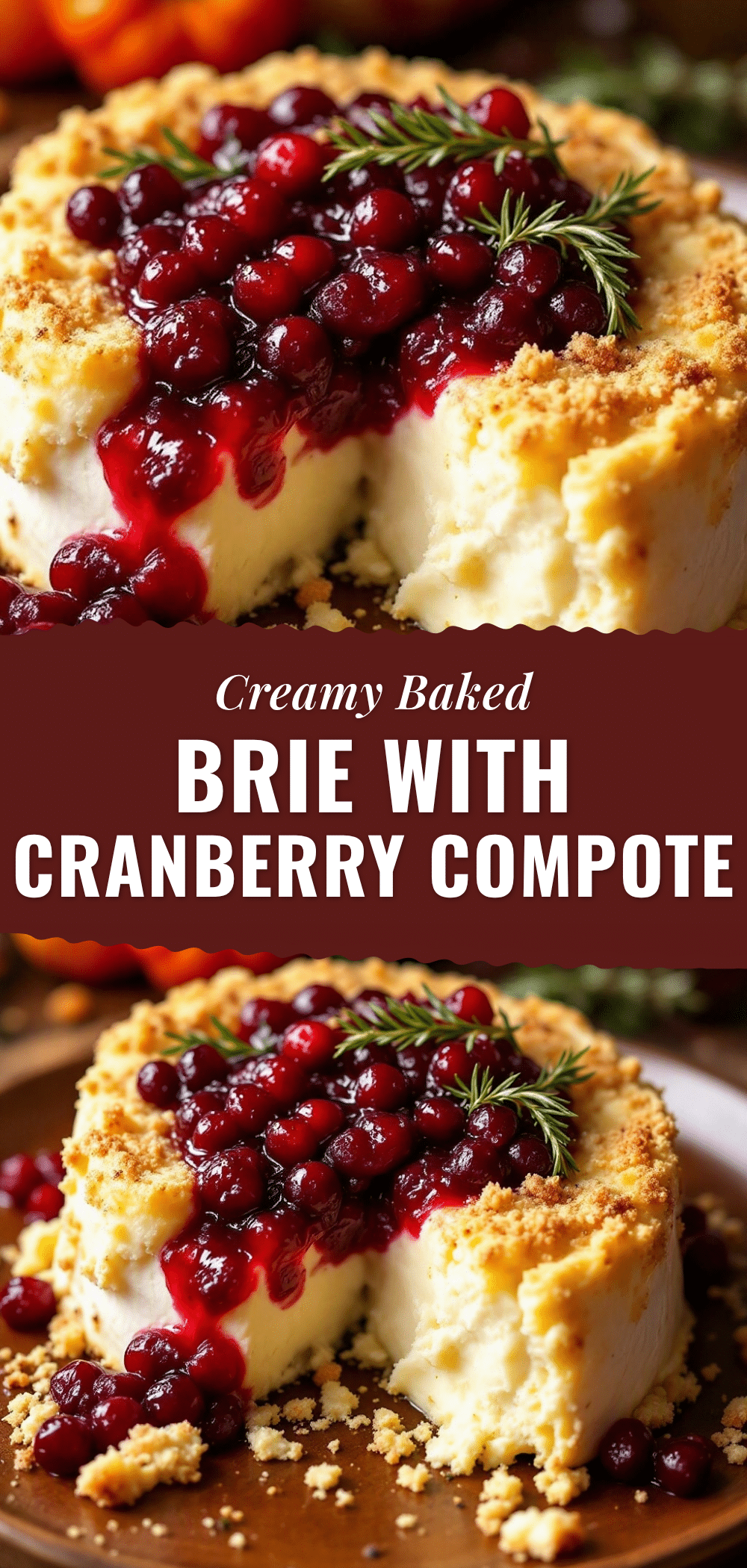 creamy baked brie with cranberry compote recipe