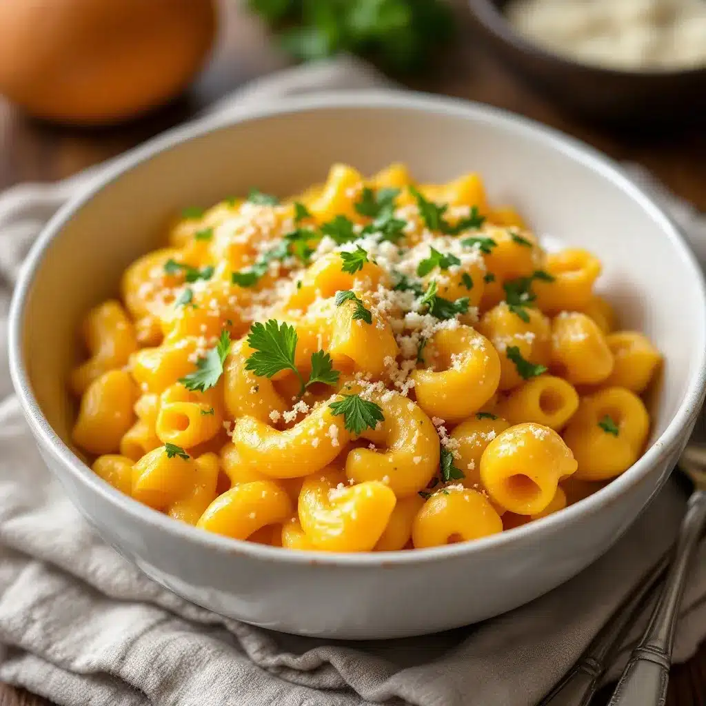 creamy butternut squash mac and cheese preparation steps