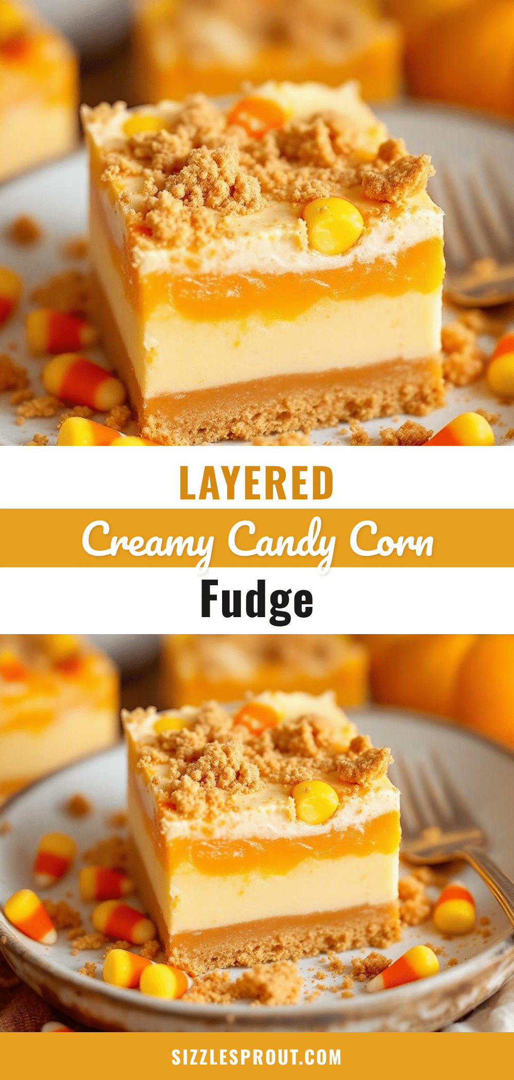 creamy candy corn layered fudge recipe