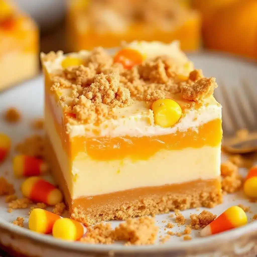 creamy candy corn layered fudge - featured image