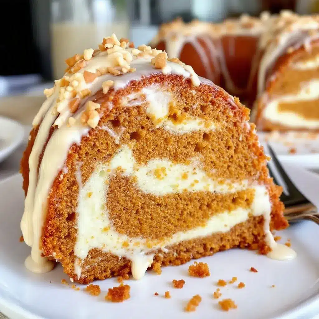 creamy cream cheese swirl pumpkin bundt cake preparation steps