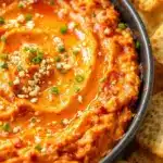 creamy hot honey buffalo chicken dip - featured image