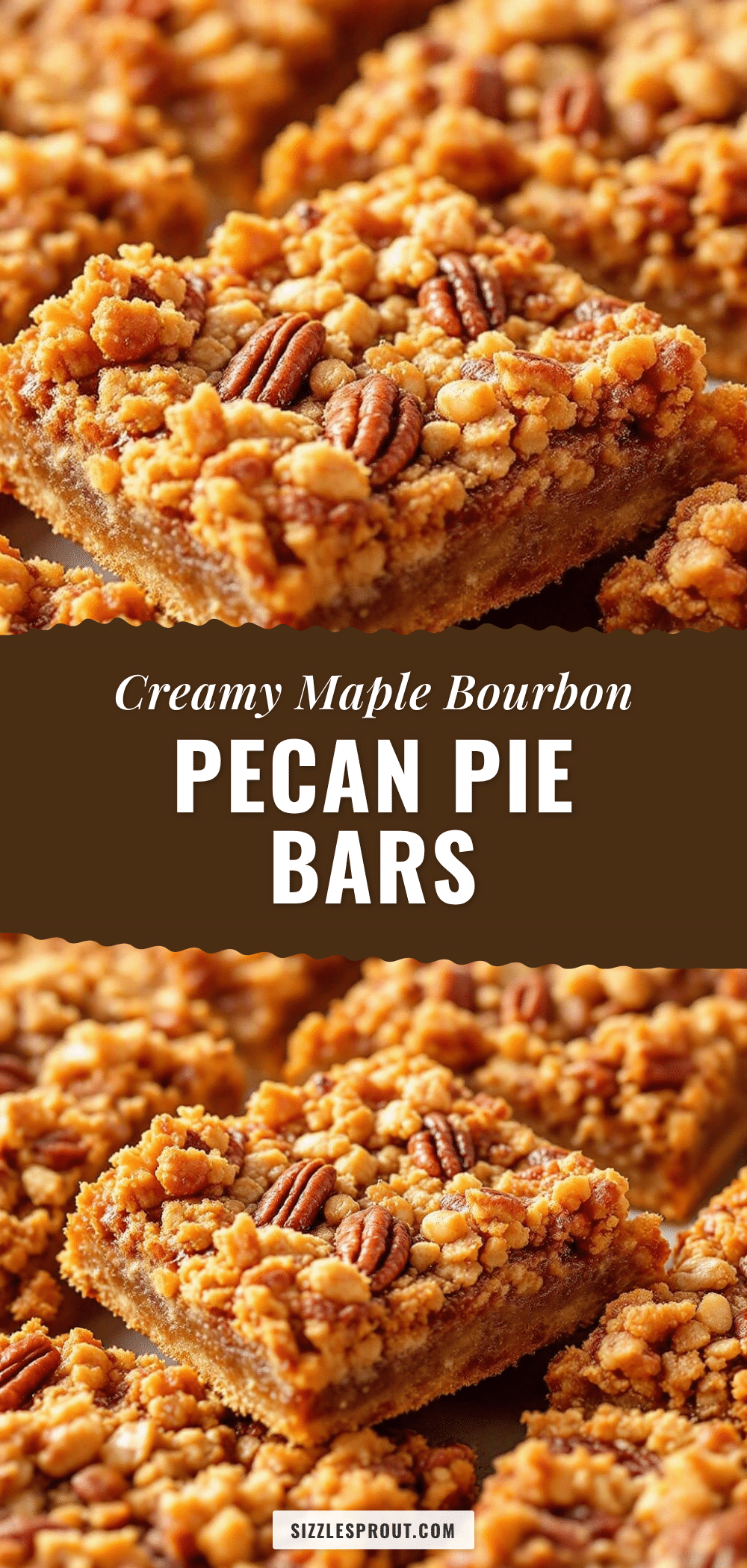 creamy maple bourbon pecan pie bars recipe