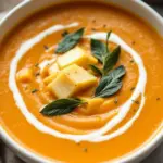 creamy maple butternut squash soup - featured image